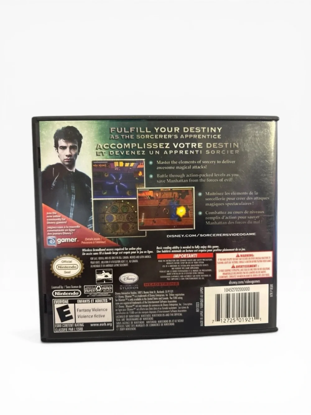Nintendo DS Disney The Sorcerer’s Apprentice Video Game Complete with Manual